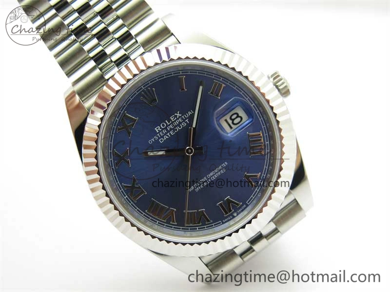 DateJust 41 126334 ZF 1:1 Best Edition 904L Steel Blue Dial Roman Marker on Jubilee Bracelet A Breathable 2440