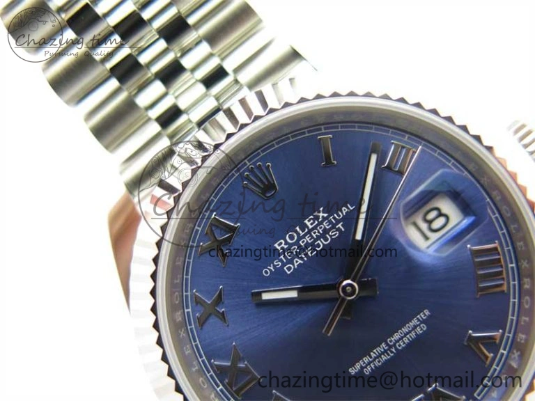 DateJust 41 126334 ZF 1:1 Best Edition 904L Steel Blue Dial Roman Marker on Jubilee Bracelet A Breathable 2440