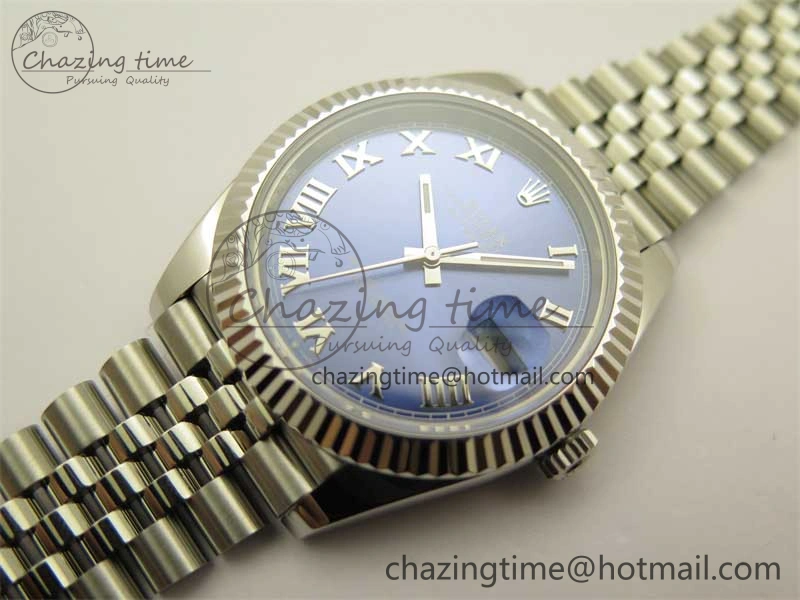 DateJust 41 126334 ZF 1:1 Best Edition 904L Steel Blue Dial Roman Marker on Jubilee Bracelet A Breathable 2440