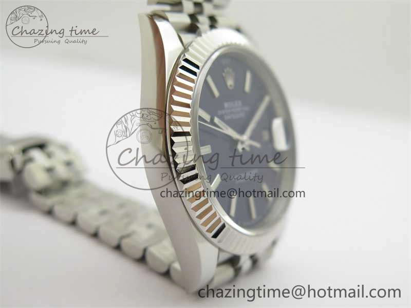Stretchable DateJust 41 126334 ZF 1:1 Best Edition 904L Steel Blue Dial Stick Marker on Jubilee Bracelet A 2438