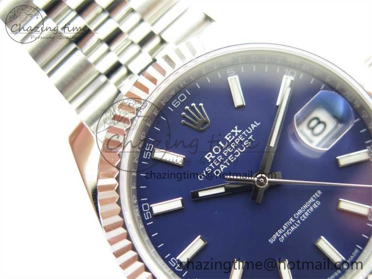 Stretchable DateJust 41 126334 ZF 1:1 Best Edition 904L Steel Blue Dial Stick Marker on Jubilee Bracelet A 2438