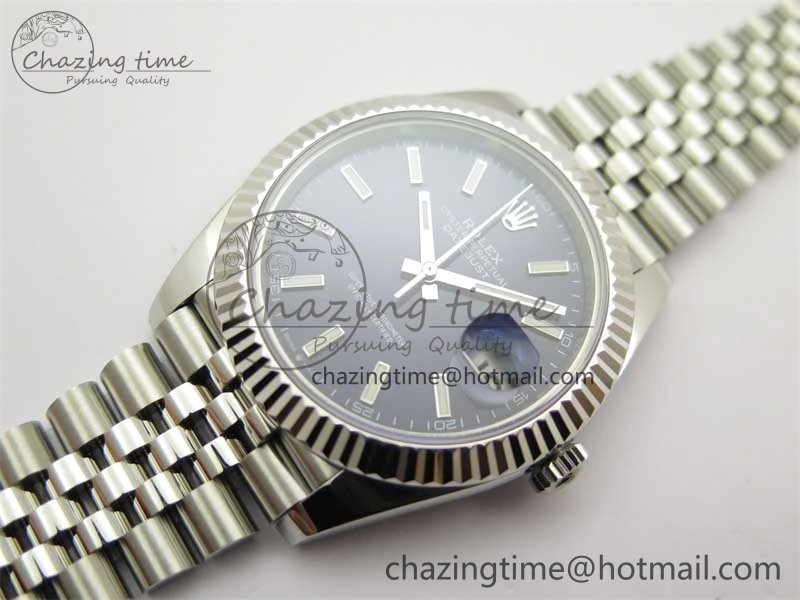 Stretchable DateJust 41 126334 ZF 1:1 Best Edition 904L Steel Blue Dial Stick Marker on Jubilee Bracelet A 2438