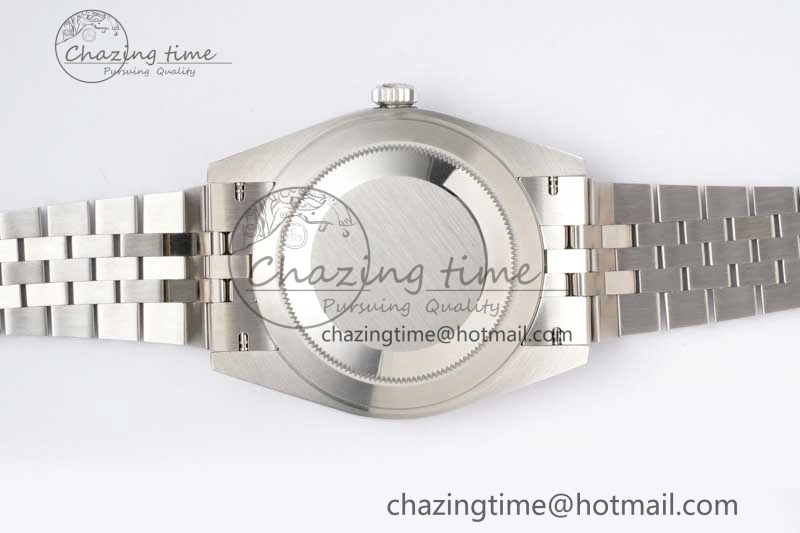 DateJust 41 126334 ZF 1:1 Best Edition 904L Steel Gray Dial Green Roman Marker on Jubilee Bracelet A FlexibleFit 2373
