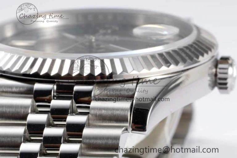 DateJust 41 126334 ZF 1:1 Best Edition 904L Steel Gray Dial Green Roman Marker on Jubilee Bracelet A FlexibleFit 2373