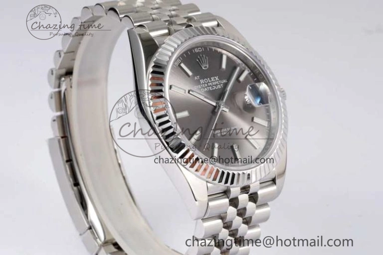DateJust 41 126334 ZF 1:1 Best Edition 904L Steel Gray Dial Stick Marker on Jubilee Bracelet A UrbanChic 2372