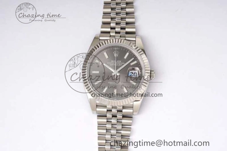 DateJust 41 126334 ZF 1:1 Best Edition 904L Steel Gray Dial Stick Marker on Jubilee Bracelet A UrbanChic 2372