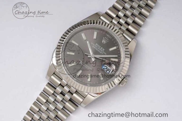 DateJust 41 126334 ZF 1:1 Best Edition 904L Steel Gray Dial Stick Marker on Jubilee Bracelet A UrbanChic 2372