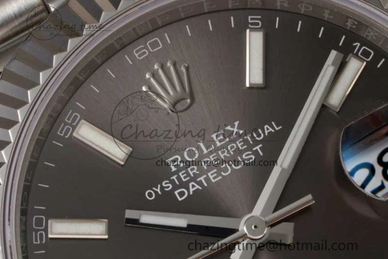 DateJust 41 126334 ZF 1:1 Best Edition 904L Steel Gray Dial Stick Marker on Jubilee Bracelet A UrbanChic 2372