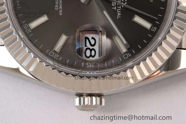 DateJust 41 126334 ZF 1:1 Best Edition 904L Steel Gray Dial Stick Marker on Jubilee Bracelet A UrbanChic 2372