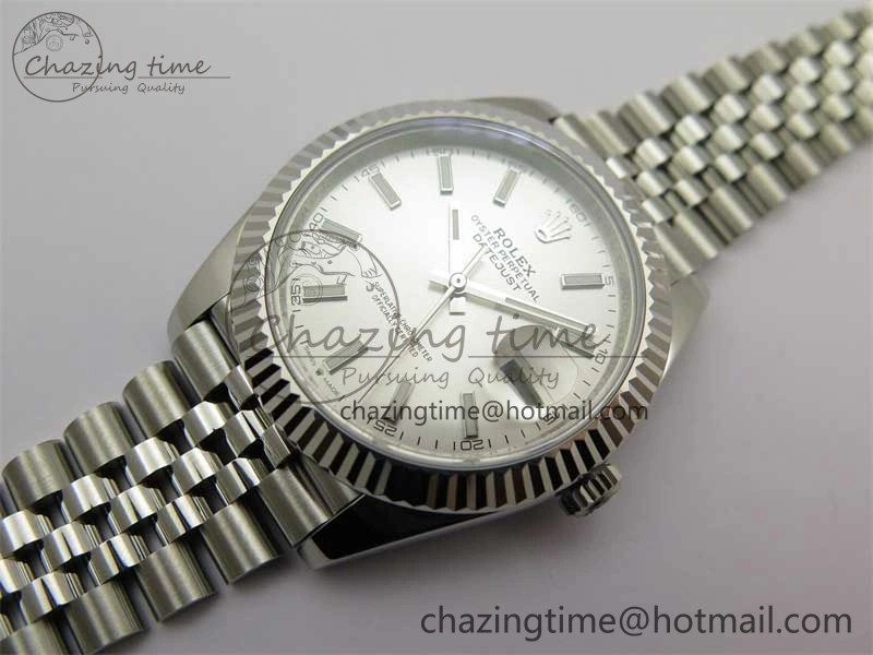 DateJust 41 126334 ZF 1:1 Best Edition 904L Steel Silver Dial Stick Marker on Jubilee Bracelet A Classic 2437