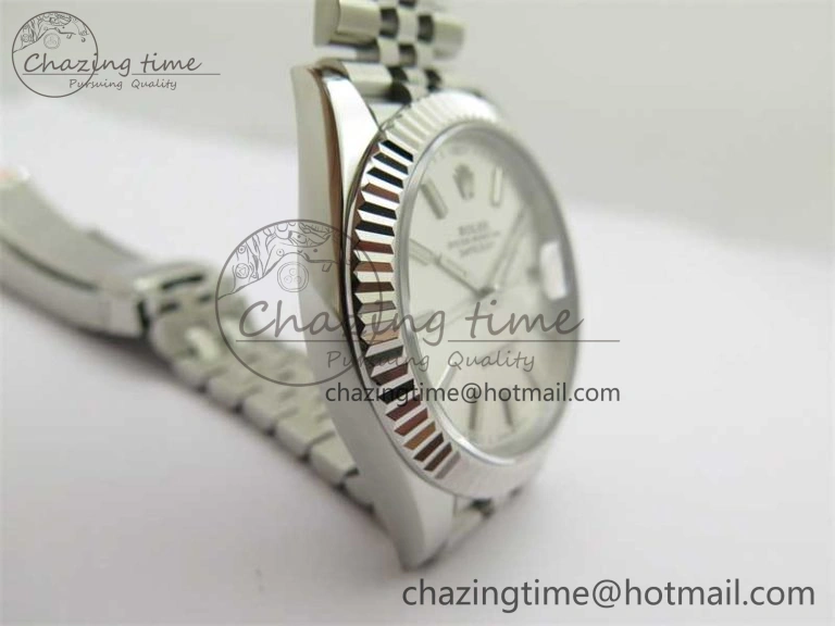 DateJust 41 126334 ZF 1:1 Best Edition 904L Steel Silver Dial Stick Marker on Jubilee Bracelet A Classic 2437