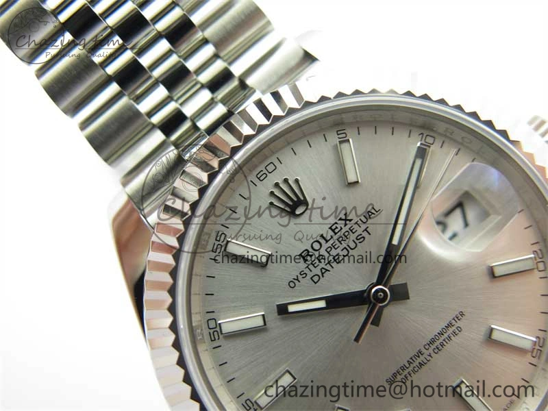 DateJust 41 126334 ZF 1:1 Best Edition 904L Steel Silver Dial Stick Marker on Jubilee Bracelet A Classic 2437