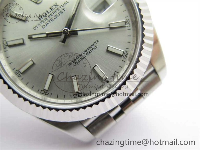 DateJust 41 126334 ZF 1:1 Best Edition 904L Steel Silver Dial Stick Marker on Jubilee Bracelet A Classic 2437