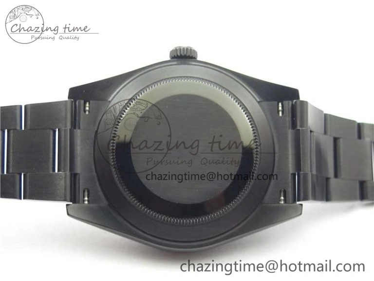 DateJust 41 All Black PVD VRF Best Edition Black Dial Roman Markers on PVD Oyster Bracelet A ModernLook 2793