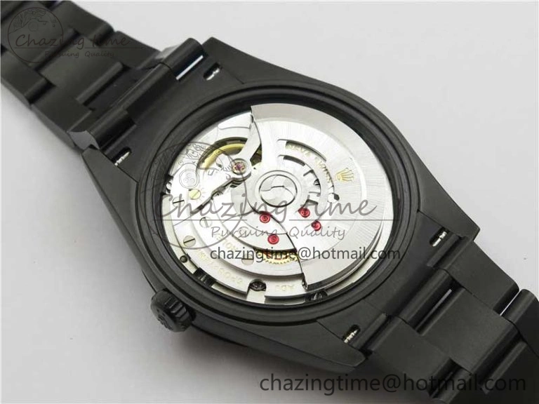 DateJust 41 All Black PVD VRF Best Edition Blue Dial Diamonds Markers on PVD Oyster Bracelet A Youthful 2788