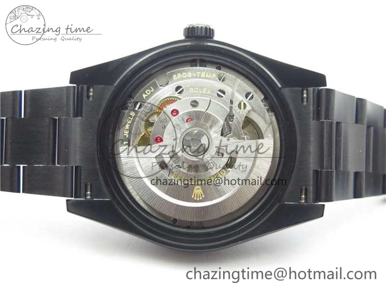 Original DateJust 41 All Black PVD VRF Best Edition Blue Dial Stick Markers on PVD Oyster Bracelet A 2794
