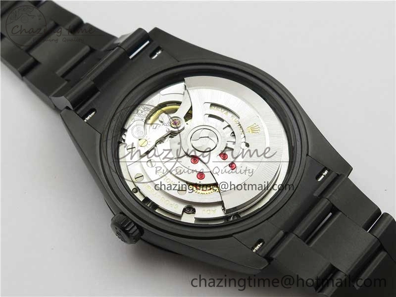 Original DateJust 41 All Black PVD VRF Best Edition Blue Dial Stick Markers on PVD Oyster Bracelet A 2794