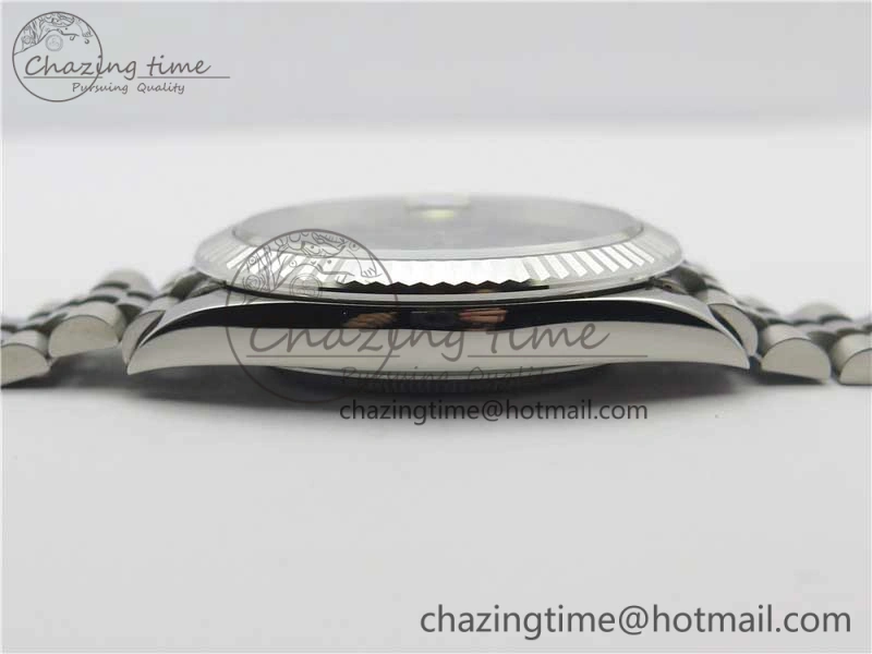 MultiPurpose DateJust 41 SS 126333 Fluted Bezel DJF Best Edition 904L Steel Gray Dial Green Roman Markers on Jubilee Bracelet A 10559
