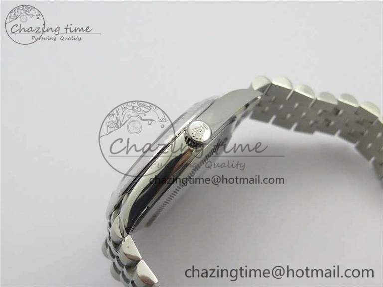 MultiPurpose DateJust 41 SS 126333 Fluted Bezel DJF Best Edition 904L Steel Gray Dial Green Roman Markers on Jubilee Bracelet A 10559