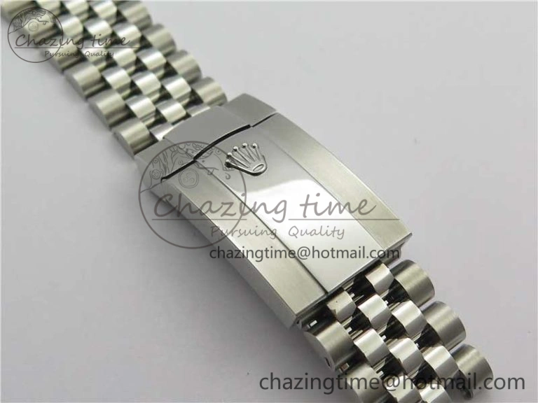 MultiPurpose DateJust 41 SS 126333 Fluted Bezel DJF Best Edition 904L Steel Gray Dial Green Roman Markers on Jubilee Bracelet A 10559