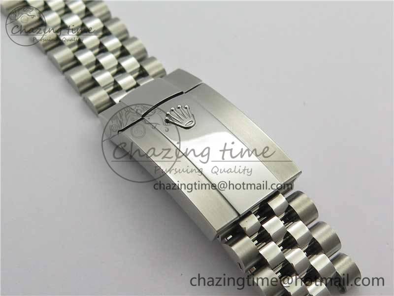 MultiPurpose DateJust 41 SS 126333 Fluted Bezel DJF Best Edition 904L Steel Gray Dial Green Roman Markers on Jubilee Bracelet A 10559