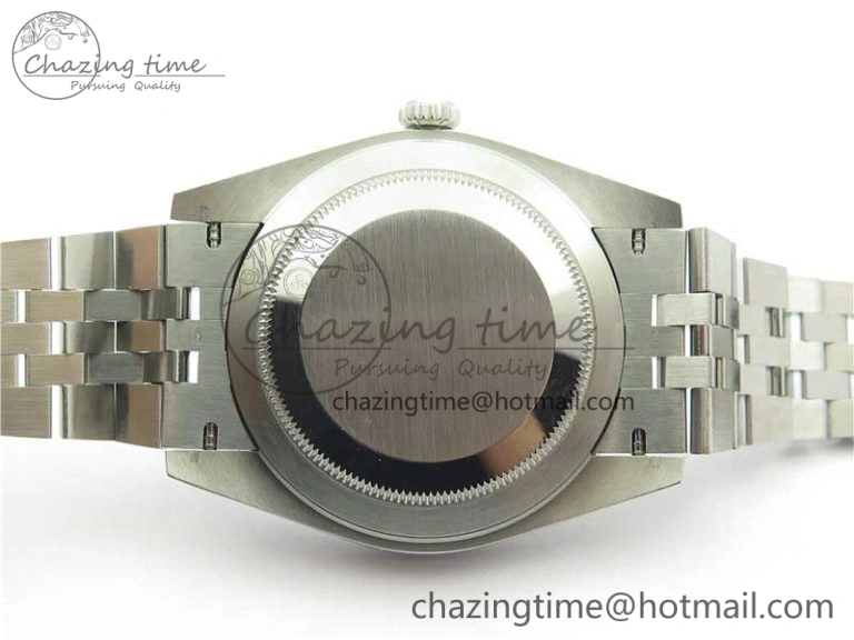 MultiPurpose DateJust 41 SS 126333 Fluted Bezel DJF Best Edition 904L Steel Gray Dial Green Roman Markers on Jubilee Bracelet A 10559