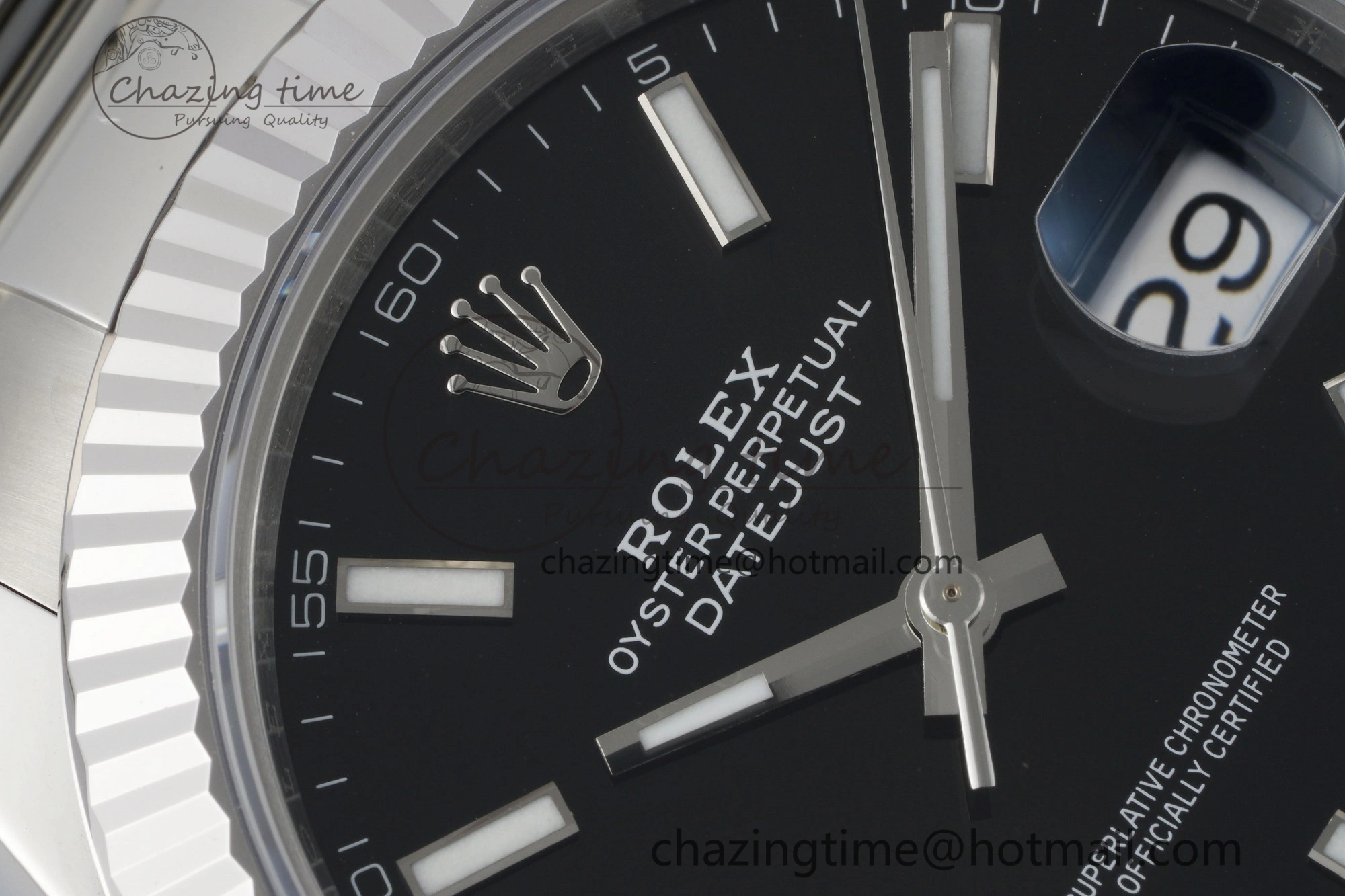 DateJust 41 SS Fluted Bezel KING 1:1 Best Edition 904L Steel Black Dial on Oyster Bracelet VR OnTrend 2215