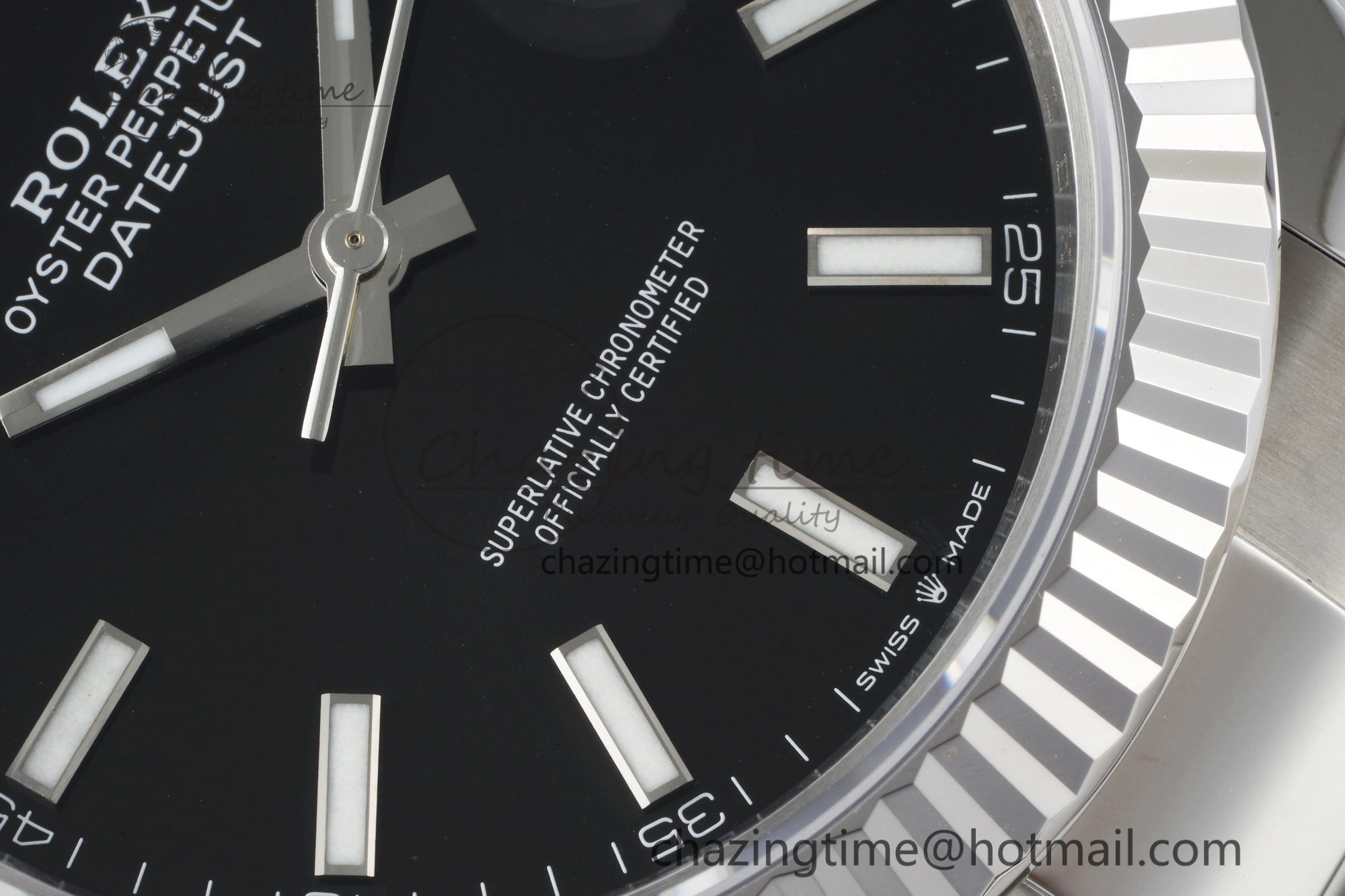 DateJust 41 SS Fluted Bezel KING 1:1 Best Edition 904L Steel Black Dial on Oyster Bracelet VR OnTrend 2215