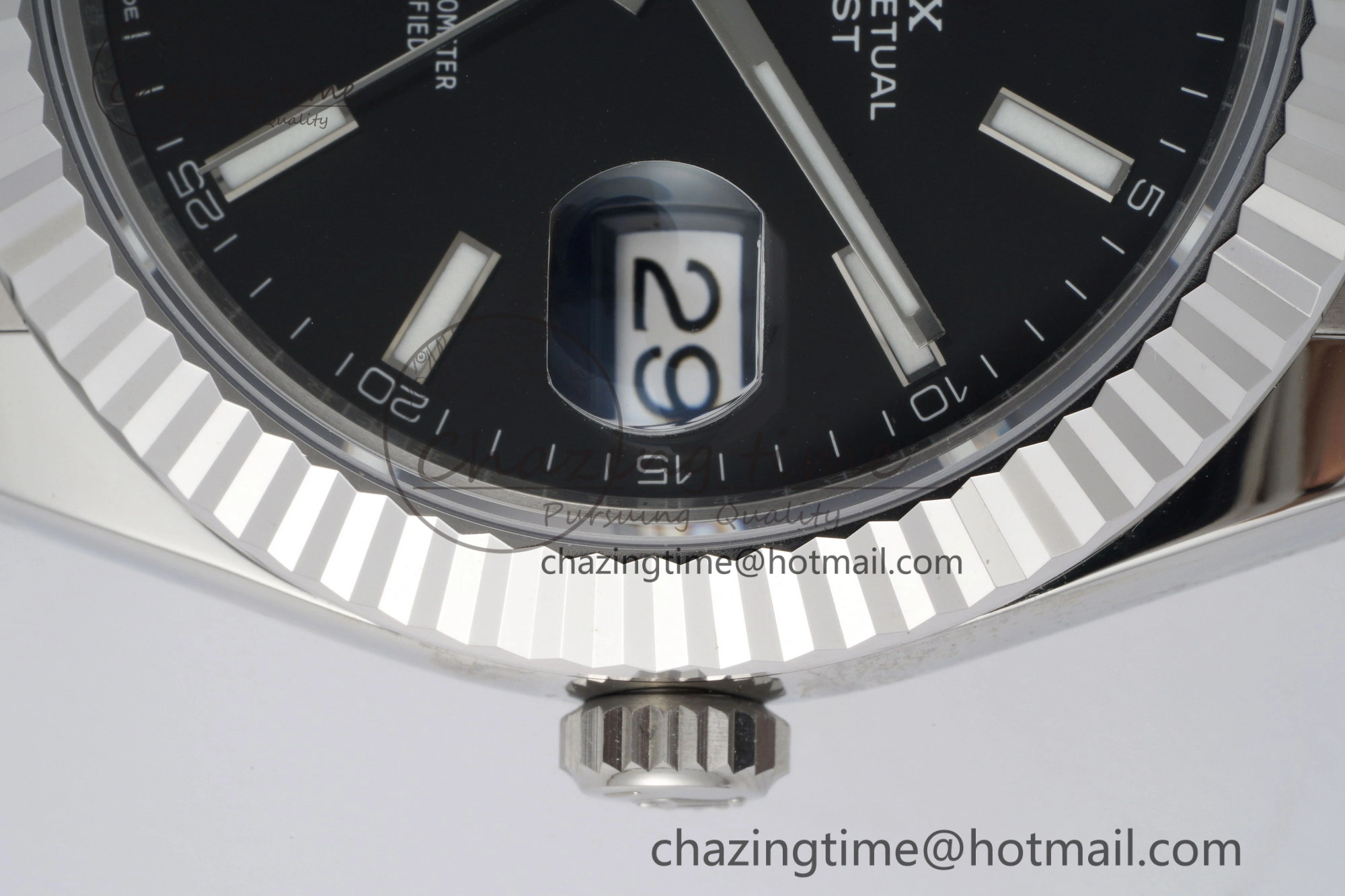 DateJust 41 SS Fluted Bezel KING 1:1 Best Edition 904L Steel Black Dial on Oyster Bracelet VR OnTrend 2215