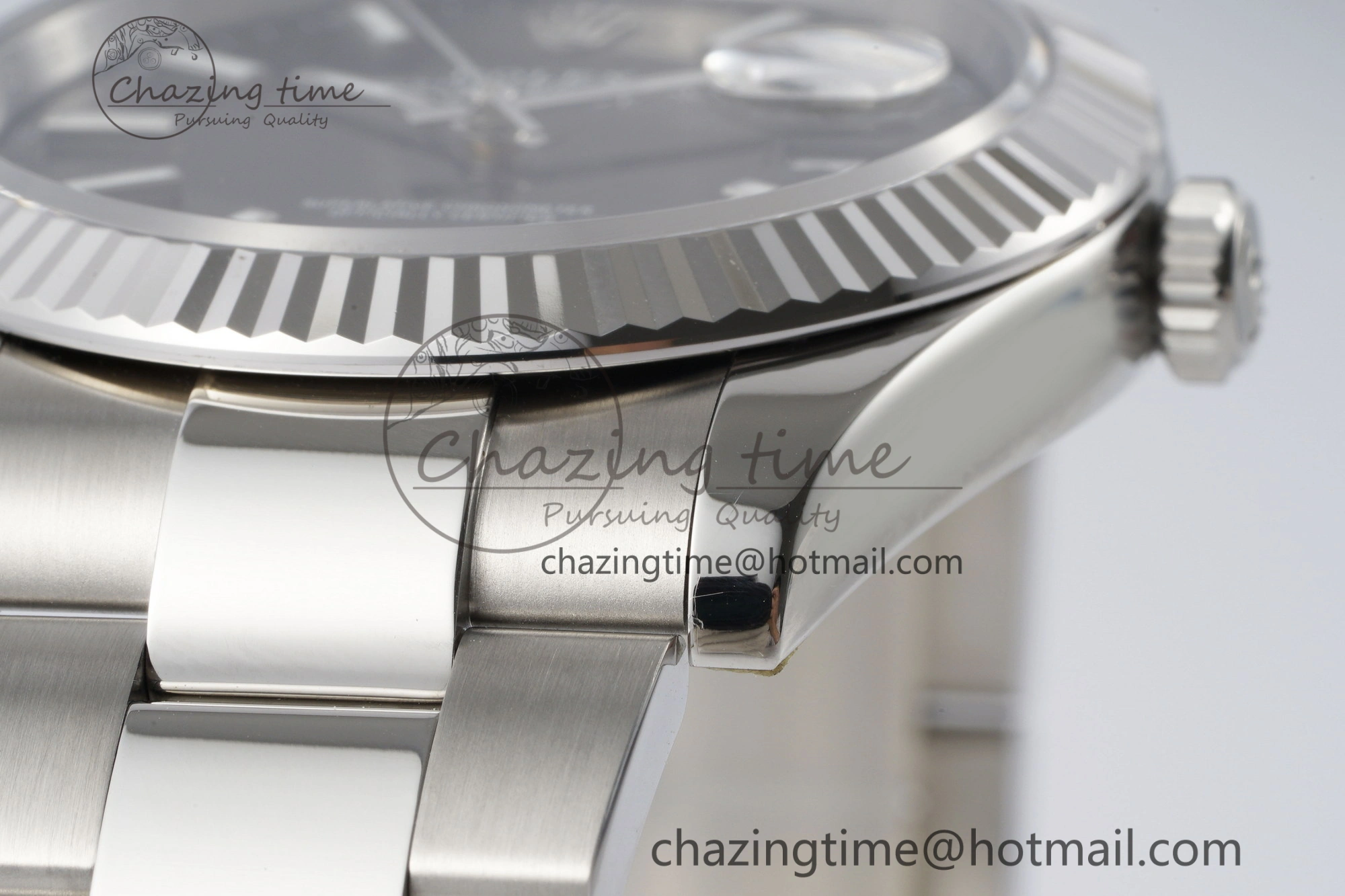 DateJust 41 SS Fluted Bezel KING 1:1 Best Edition 904L Steel Black Dial on Oyster Bracelet VR OnTrend 2215