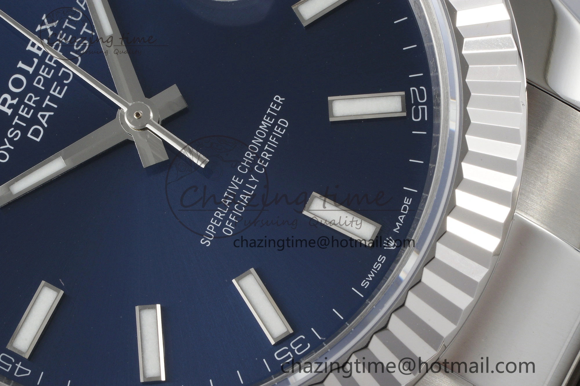 DateJust 41 SS Fluted Bezel KING 1:1 Best Edition 904L Steel Blue Dial on Oyster Bracelet VR Seasonal 2218