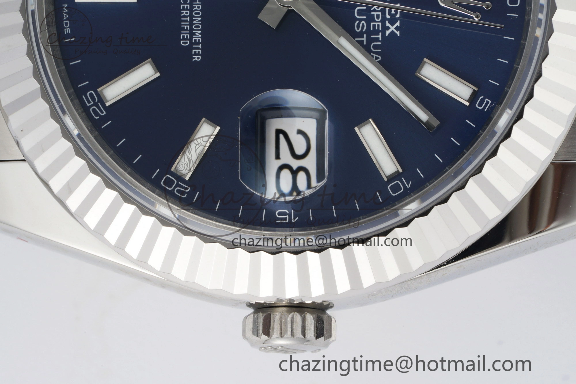 DateJust 41 SS Fluted Bezel KING 1:1 Best Edition 904L Steel Blue Dial on Oyster Bracelet VR Seasonal 2218