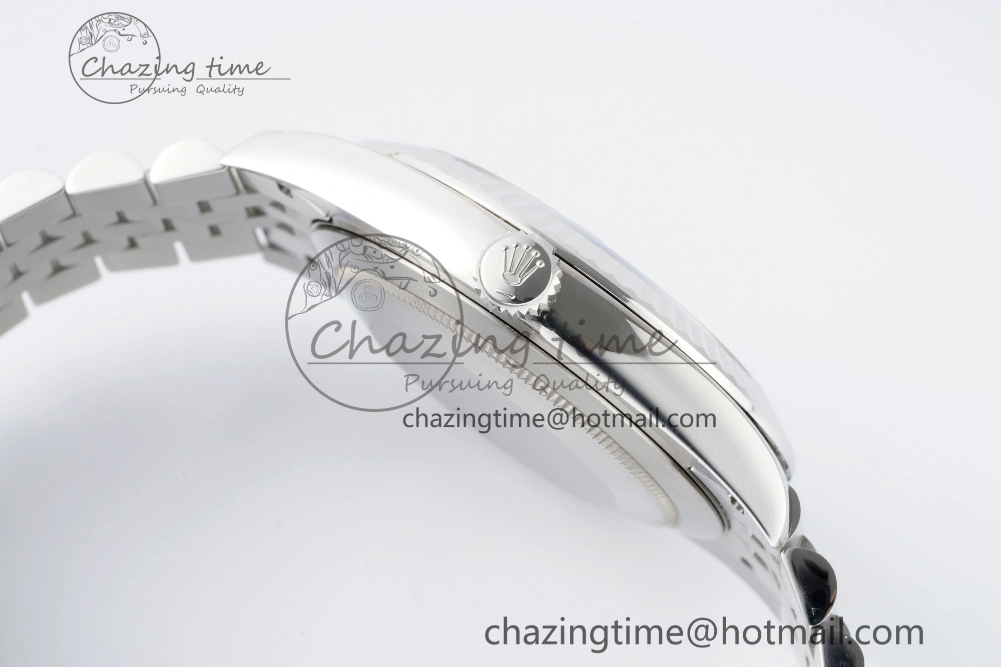 Compact DateJust 41 SS Fluted Bezel KING 1:1 Best Edition 904L Steel Blue Roman Dial on Jubilee Bracelet VR 2205