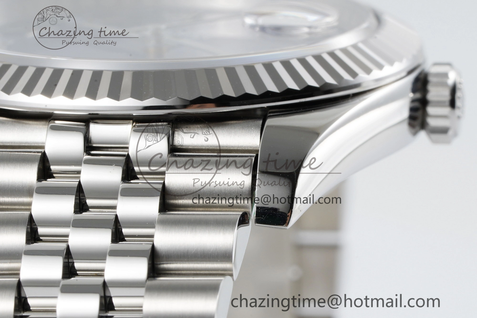 Compact DateJust 41 SS Fluted Bezel KING 1:1 Best Edition 904L Steel Blue Roman Dial on Jubilee Bracelet VR 2205