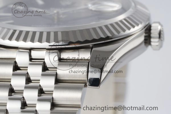 DateJust 41 SS Fluted Bezel KING 1:1 Best Edition 904L Steel Blue Stick Dial on Jubilee Bracelet VR Tailored 2211