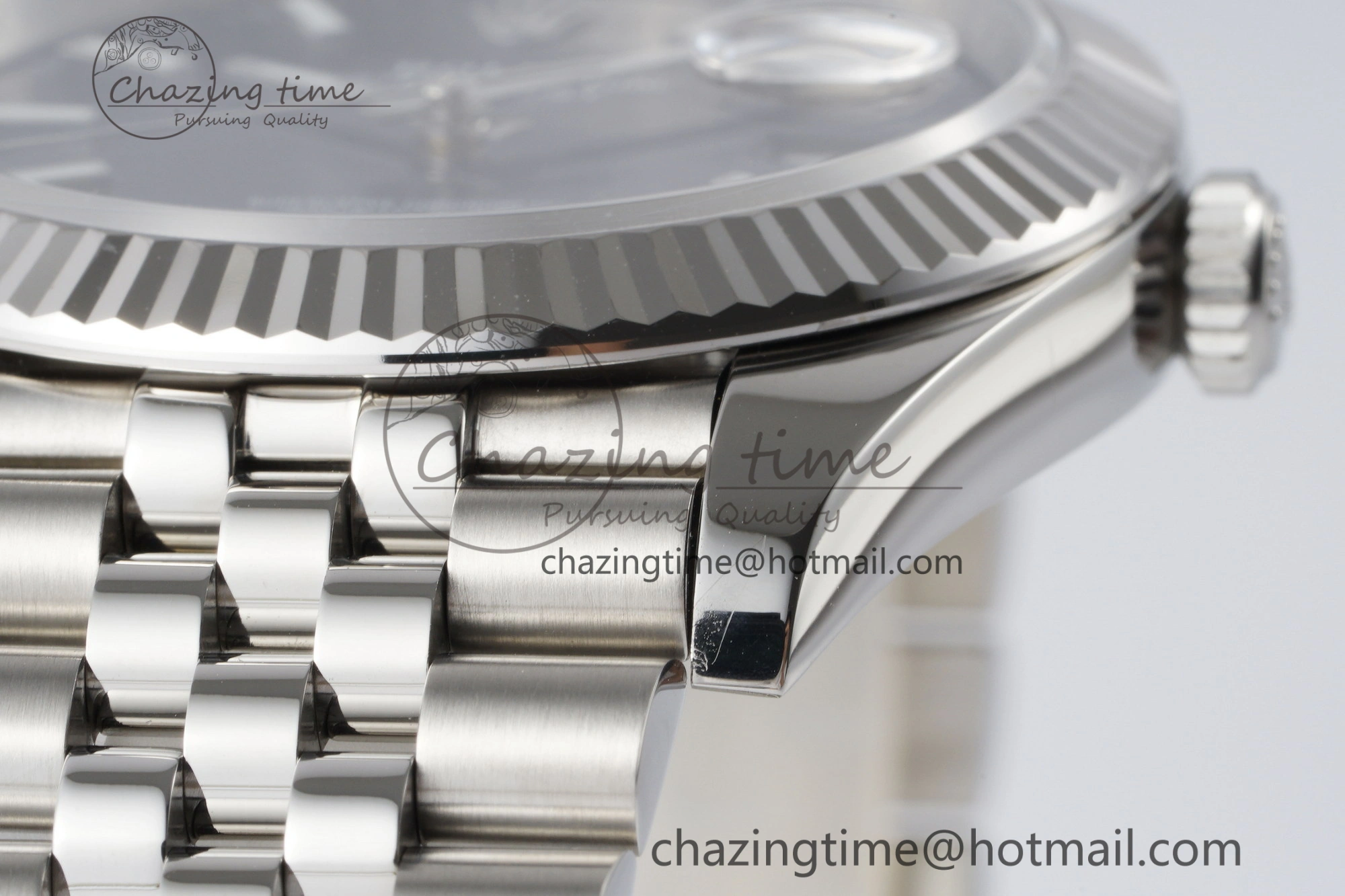 DateJust 41 SS Fluted Bezel KING 1:1 Best Edition 904L Steel Blue Stick Dial on Jubilee Bracelet VR Tailored 2211