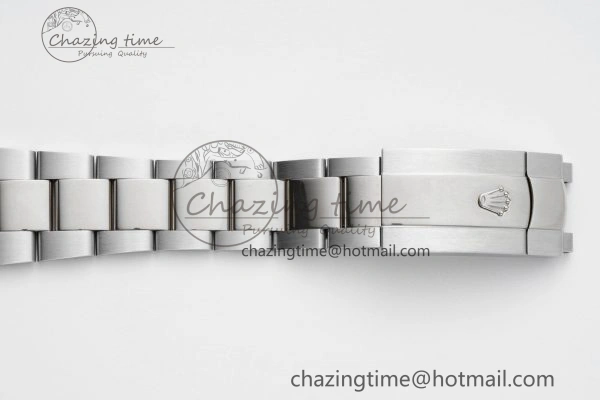 Chic DateJust 41 SS Fluted Bezel KING 1:1 Best Edition 904L Steel Gray Dial Green Roman on Oyster Bracelet VR 2217