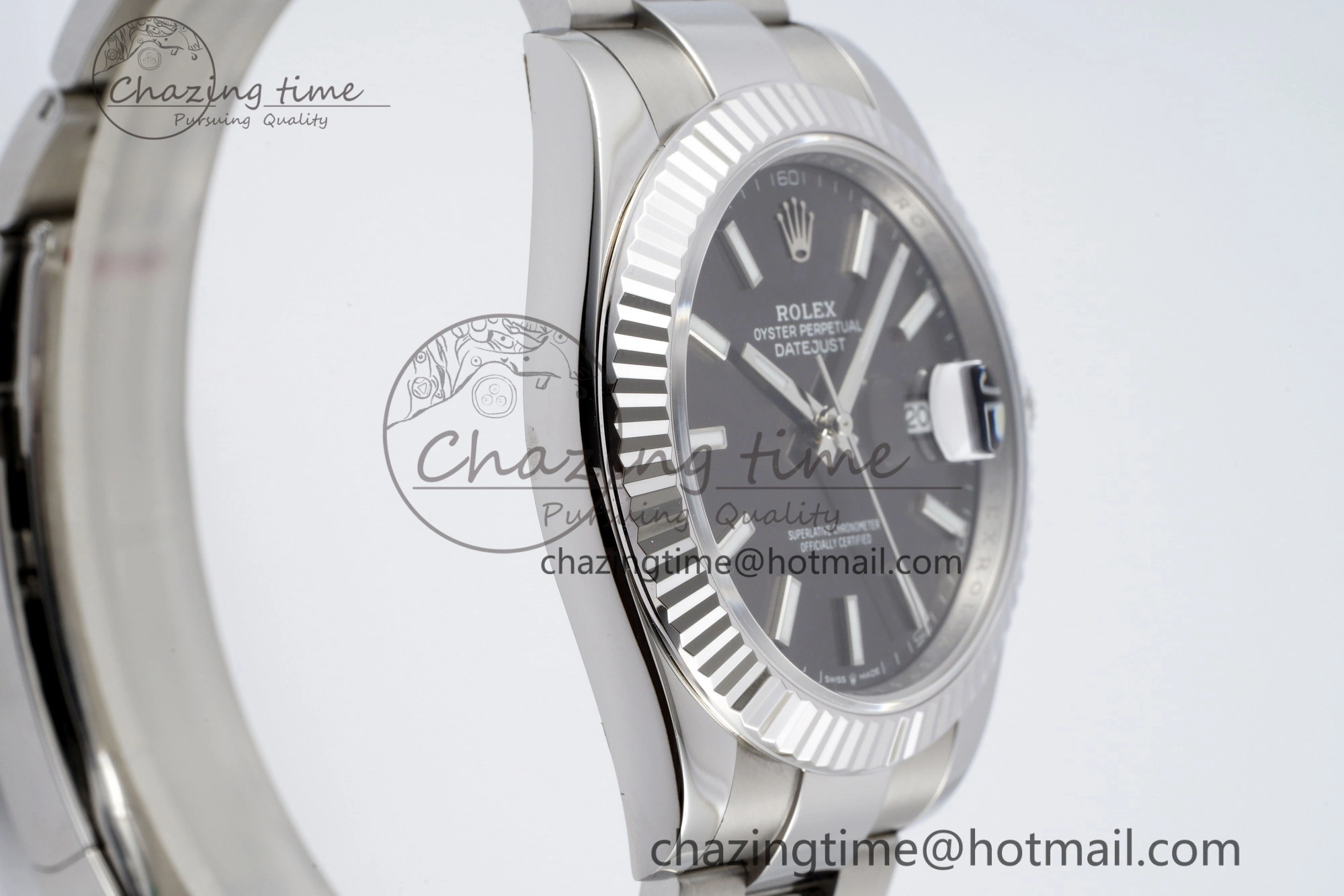 Seasonal DateJust 41 SS Fluted Bezel KING 1:1 Best Edition 904L Steel Gray Dial on Oyster Bracelet VR 2220