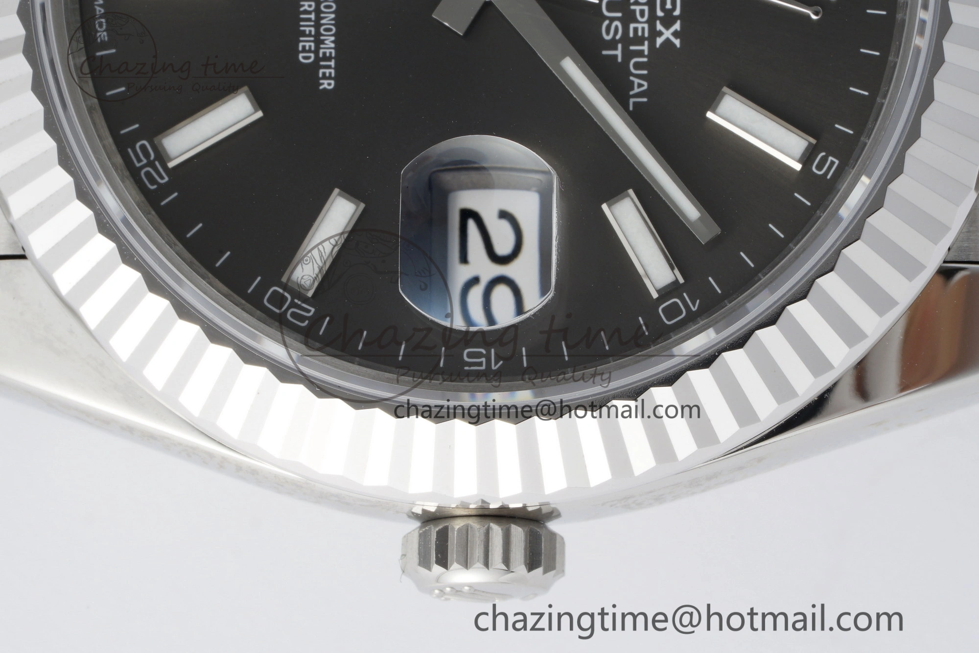 Compact DateJust 41 SS Fluted Bezel KING 1:1 Best Edition 904L Steel Gray Stick Dial on Jubilee Bracelet VR 2210