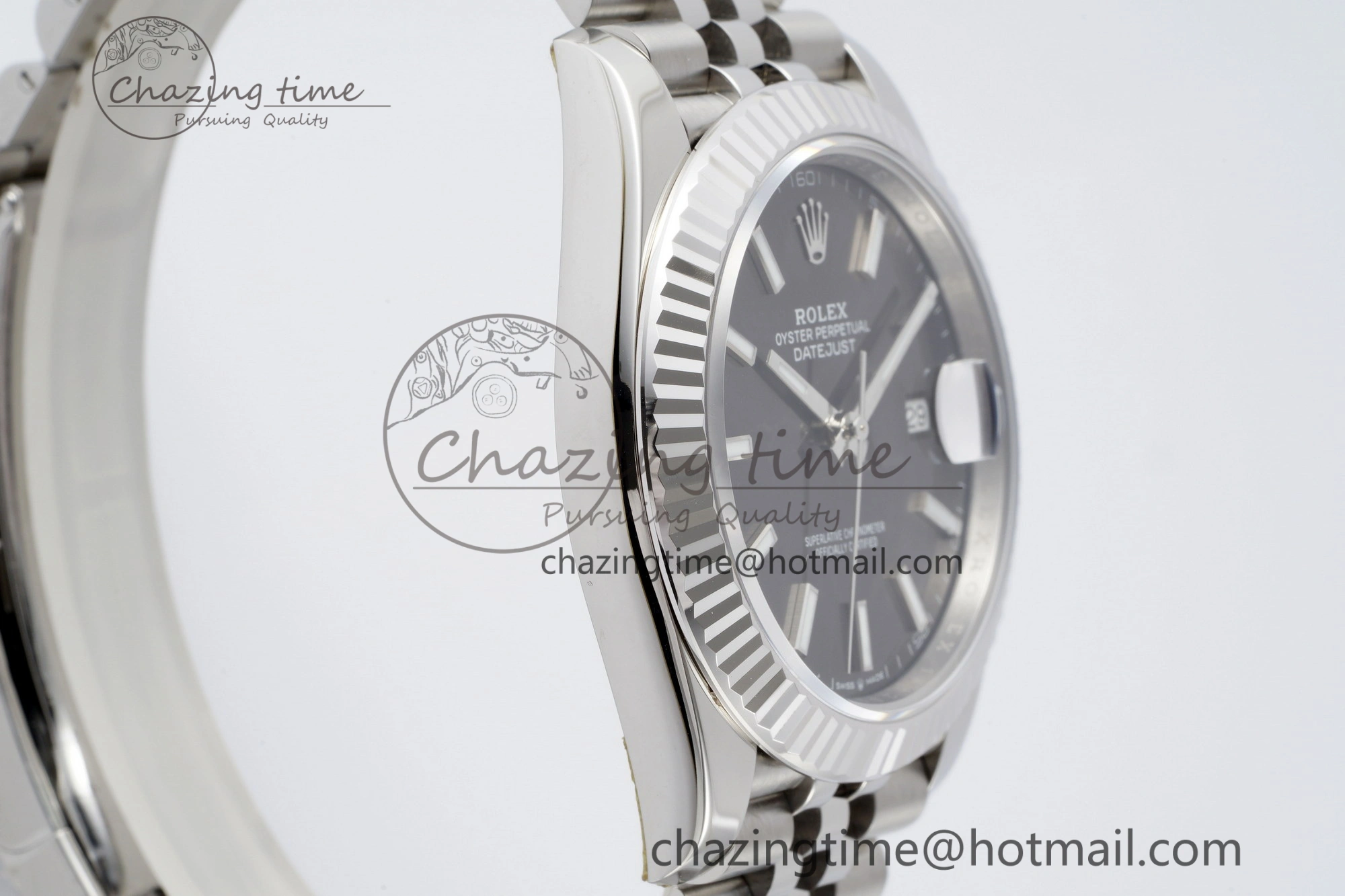 Compact DateJust 41 SS Fluted Bezel KING 1:1 Best Edition 904L Steel Gray Stick Dial on Jubilee Bracelet VR 2210