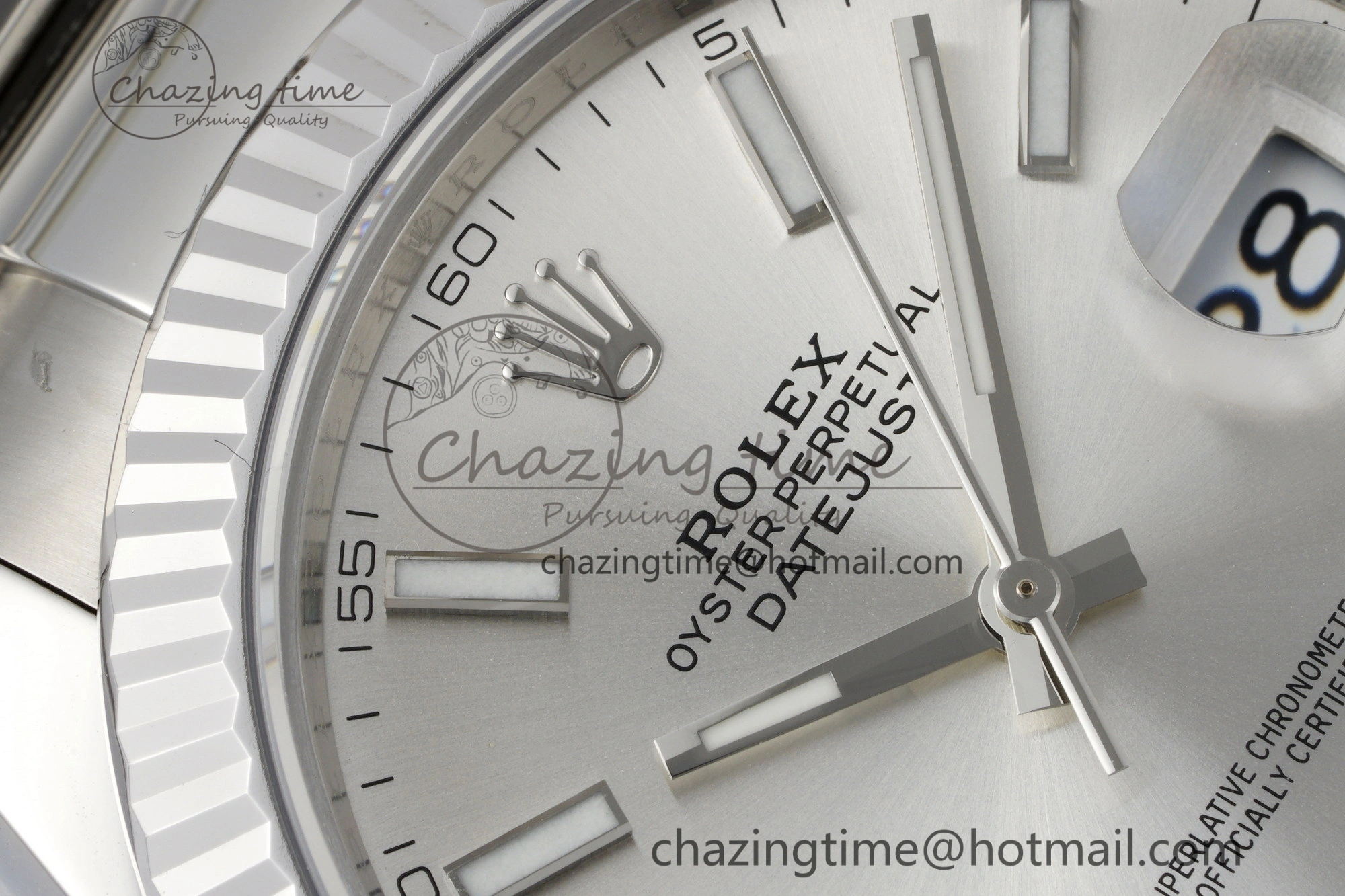 DateJust 41 SS Fluted Bezel KING 1:1 Best Edition 904L Steel Silver Dial on Oyster Bracelet VR Snug 2222