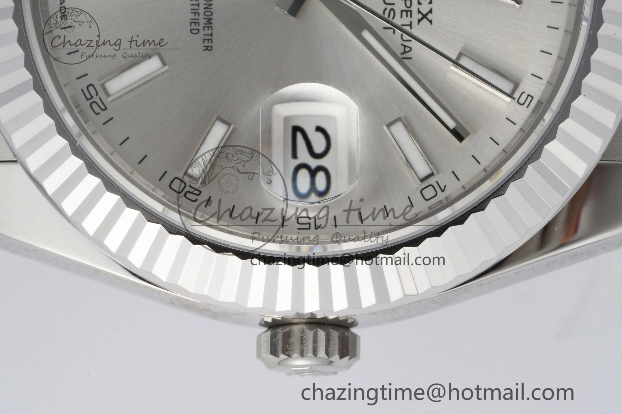 DateJust 41 SS Fluted Bezel KING 1:1 Best Edition 904L Steel Silver Dial on Oyster Bracelet VR Snug 2222