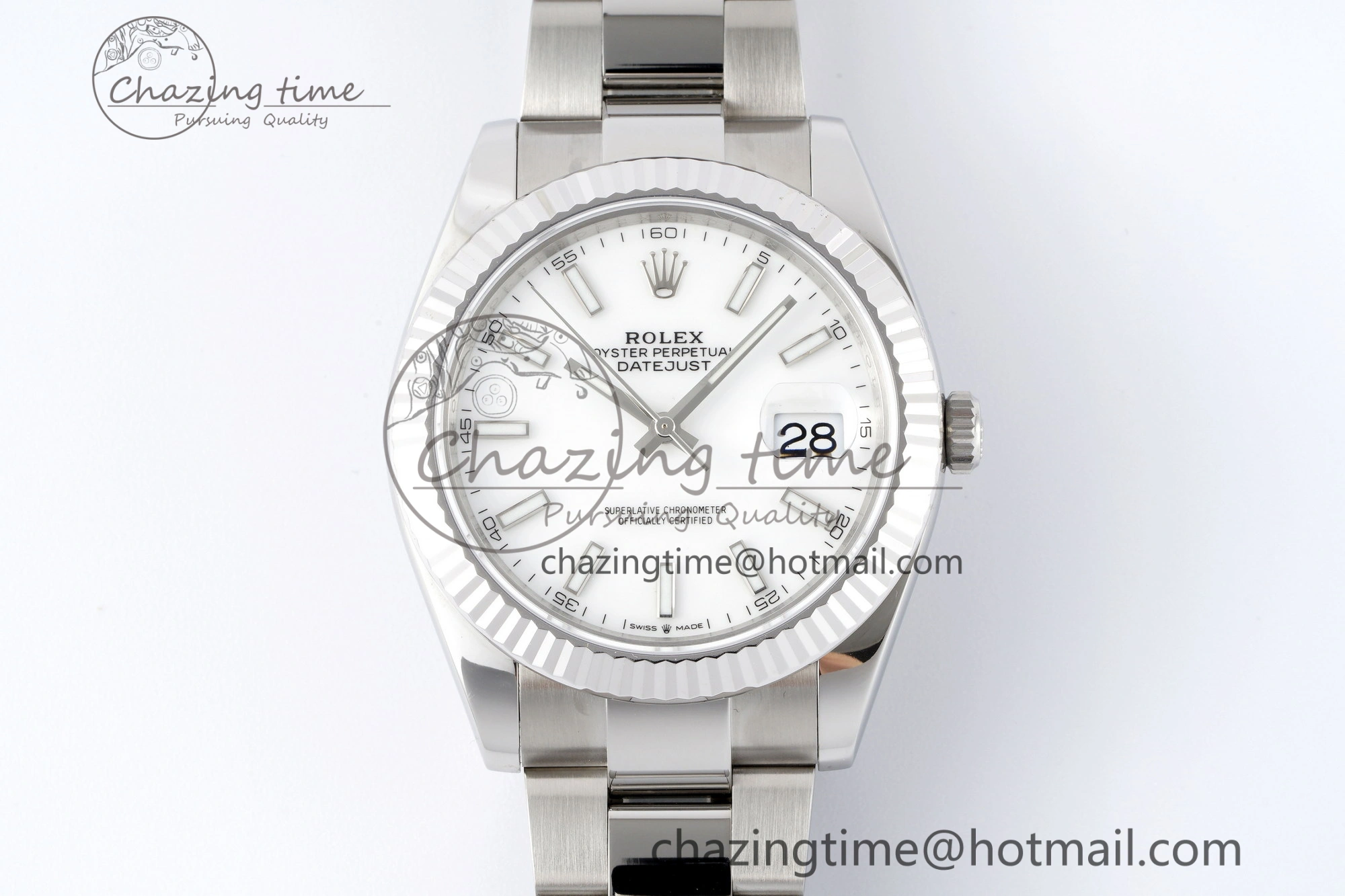 Resilient DateJust 41 SS Fluted Bezel KING 1:1 Best Edition 904L Steel White Dial on Oyster Bracelet VR 2219