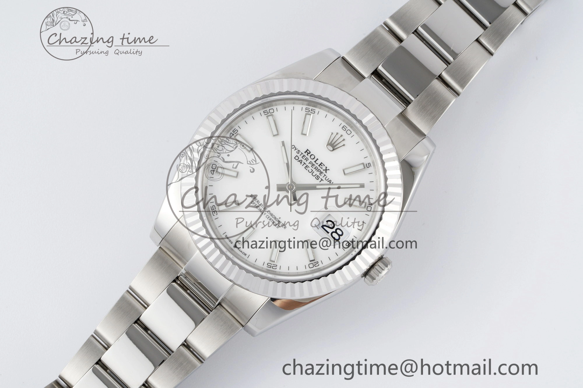 Resilient DateJust 41 SS Fluted Bezel KING 1:1 Best Edition 904L Steel White Dial on Oyster Bracelet VR 2219
