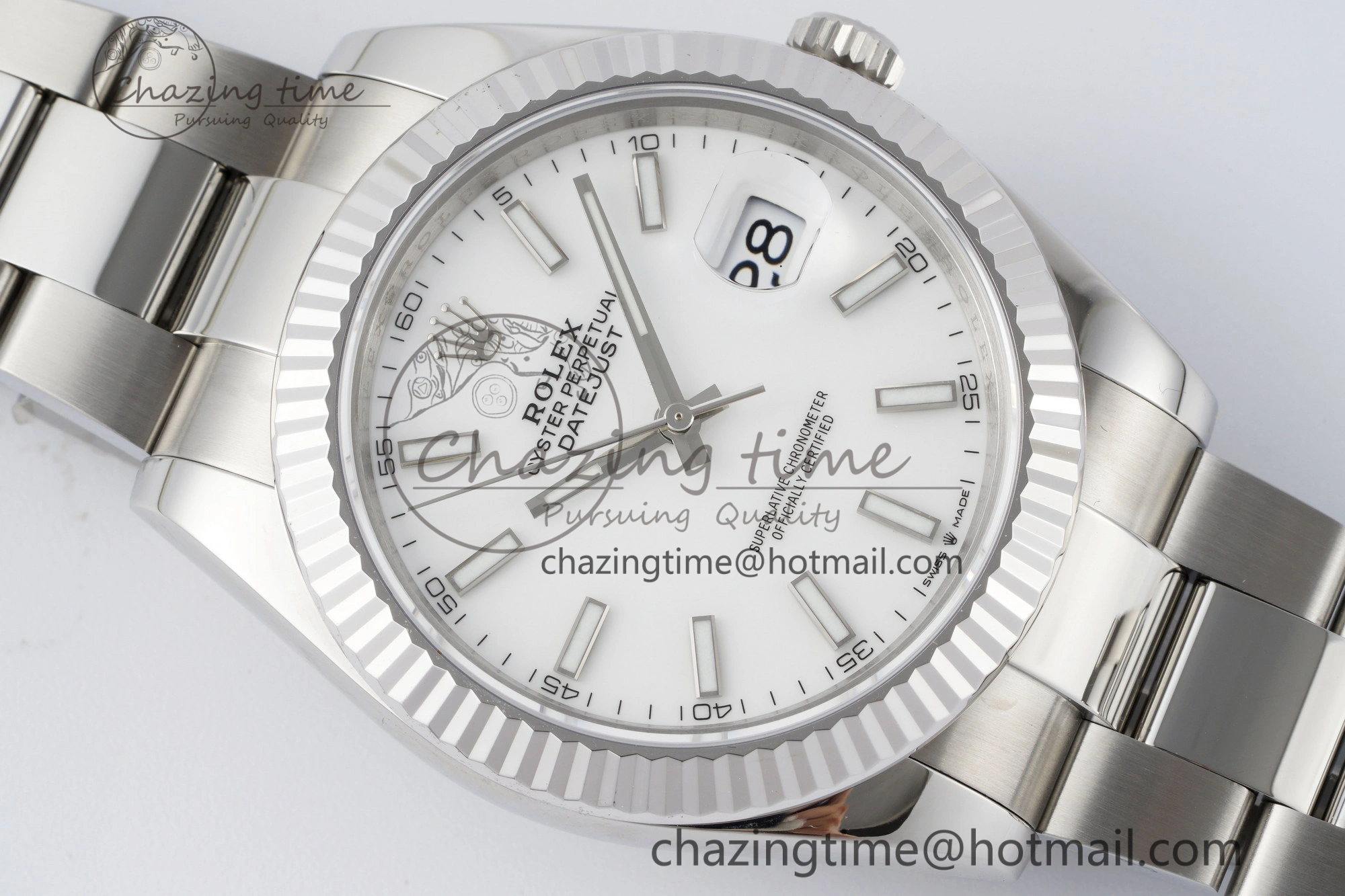 Resilient DateJust 41 SS Fluted Bezel KING 1:1 Best Edition 904L Steel White Dial on Oyster Bracelet VR 2219