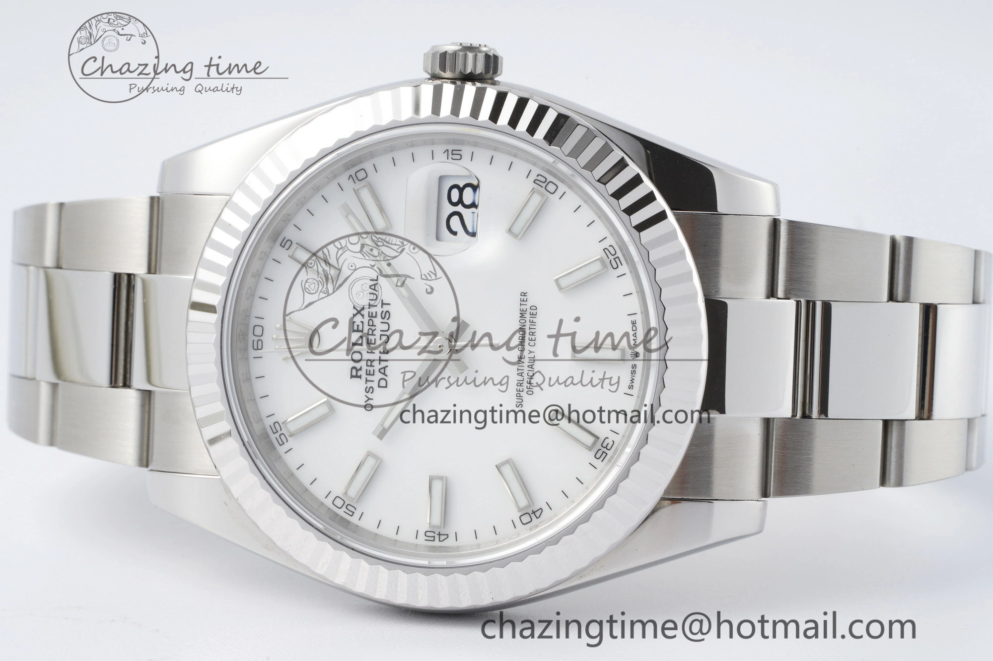 Resilient DateJust 41 SS Fluted Bezel KING 1:1 Best Edition 904L Steel White Dial on Oyster Bracelet VR 2219