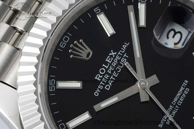 DateJust 41 SS JDF 1:1 Best Edition 904L Steel Black Stick Dial on SS Jubilee Bracelet VR3235 V Stretchable 2111