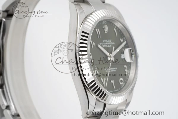 Premium DateJust 41 SS JDF 904L Steel Green Sundust Dial Arabic Markers on Oyster Bracelet VR3235 V 2238