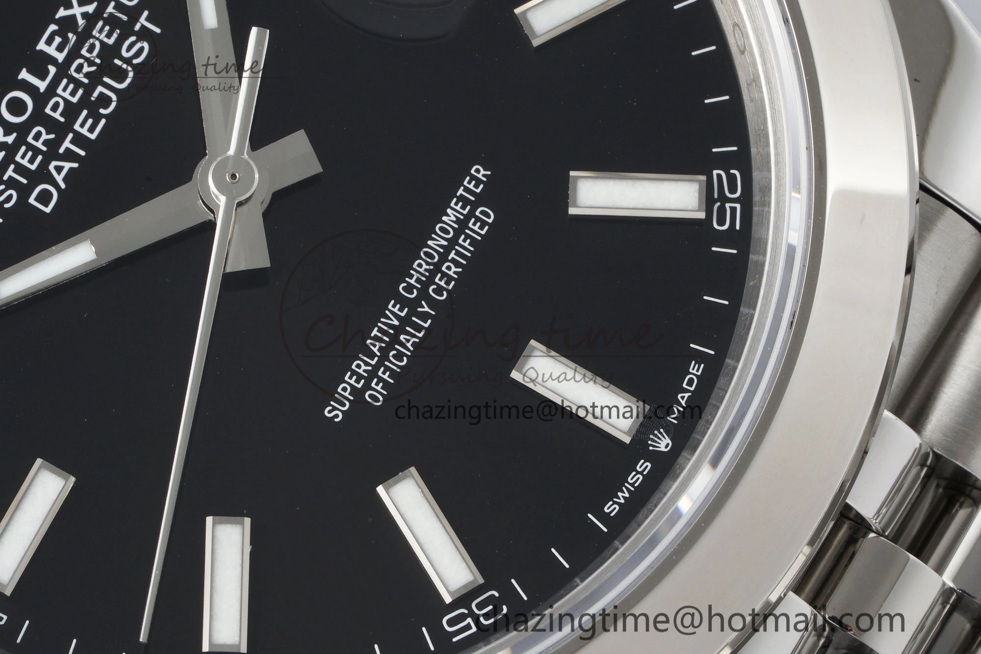 DailyWear DateJust 41 SS Polished Bezel KING 1:1 Best Edition 904L Steel Black Stick Dial on Jubilee Bracelet VR 2161