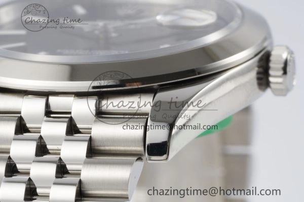 DailyWear DateJust 41 SS Polished Bezel KING 1:1 Best Edition 904L Steel Black Stick Dial on Jubilee Bracelet VR 2161